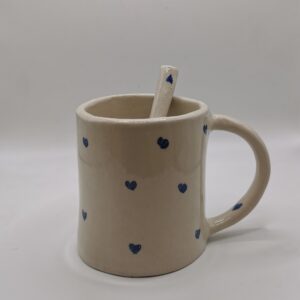 Mug petit cœur bleu